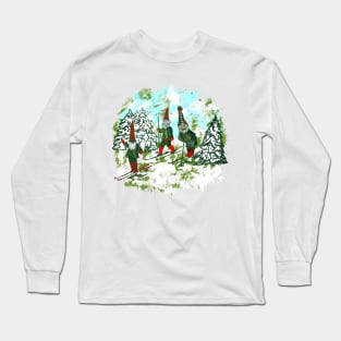 Skiing with My Gnomies Long Sleeve T-Shirt